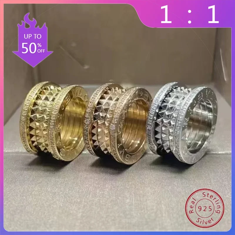 European and American Popular Exquisite Ring 925 Silver Party Fashion Classic Elegant Female Jewelry Holiday Gift