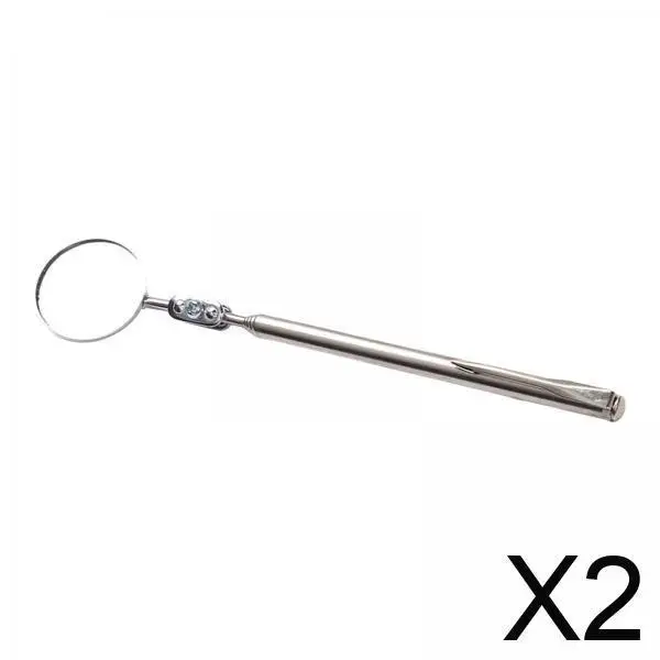 Telescopic Inspection Mirror Flexible Metal 360 Degree Rotating Mechanics Tool for Car and Home Repairs Observation