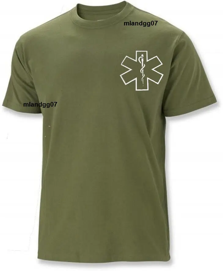 EMS Star of Life Emblem Paramedic T-Shirt 100% Cotton O-Neck Short Sleeve Casual Mens T-shirt Size S-3XL