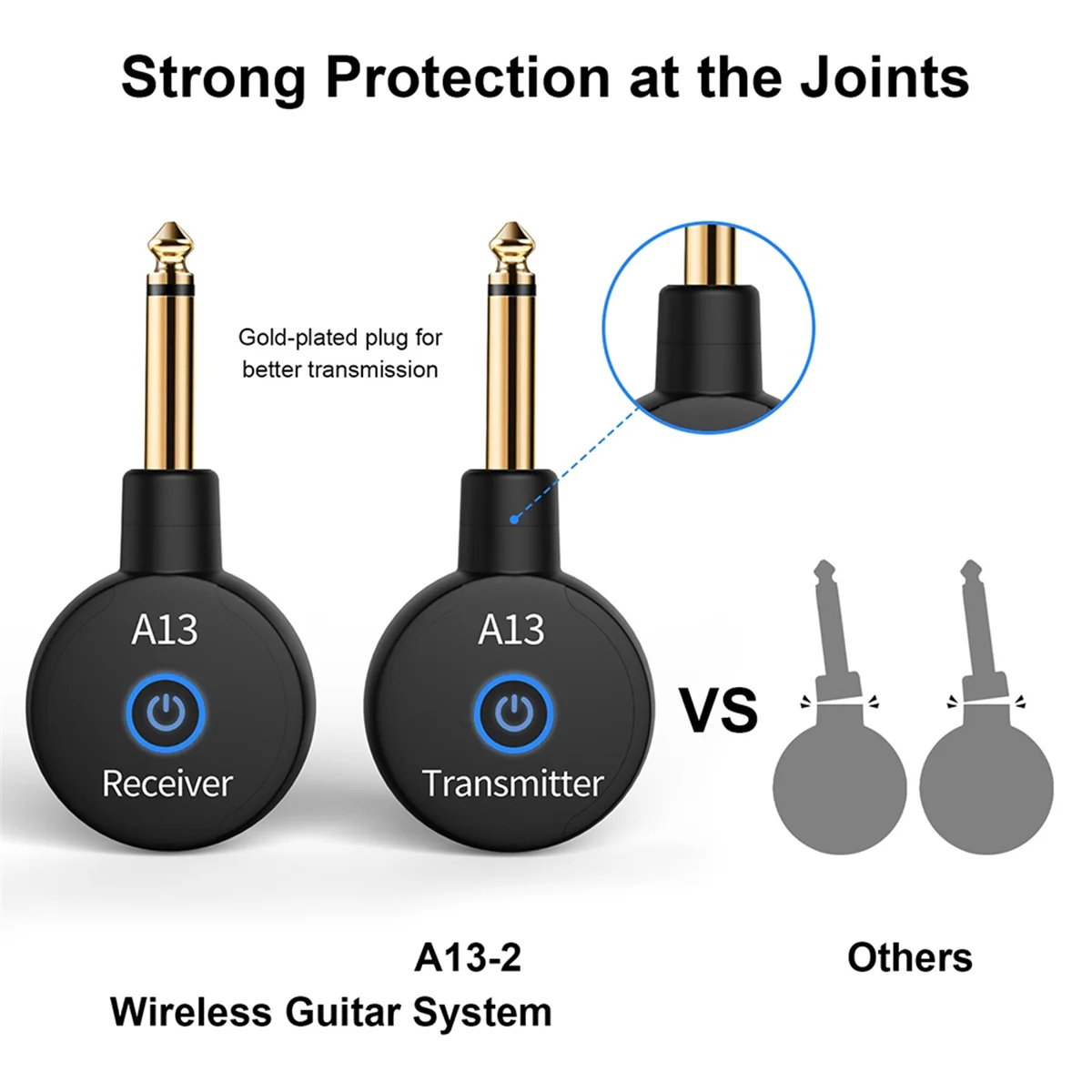 2-in-1 2.4 جيجا هرتز نظام الغيتار اللاسلكي 48 كيلو هرتز الصوت اللاسلكي الغيتار جهاز ريسيفر استقبال وإرسال مكبر صوت الجيتار الكهربائي