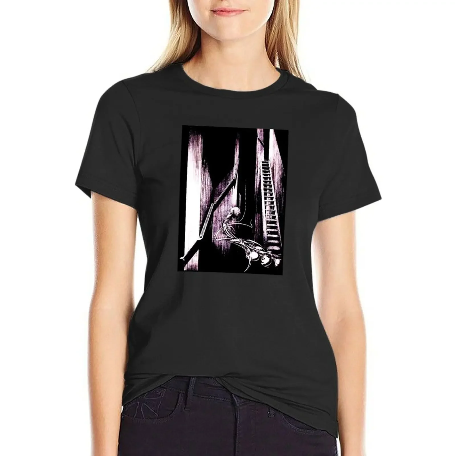 

H.R. Giger T-shirt Short sleeve tee vintage clothes t shirt for Women