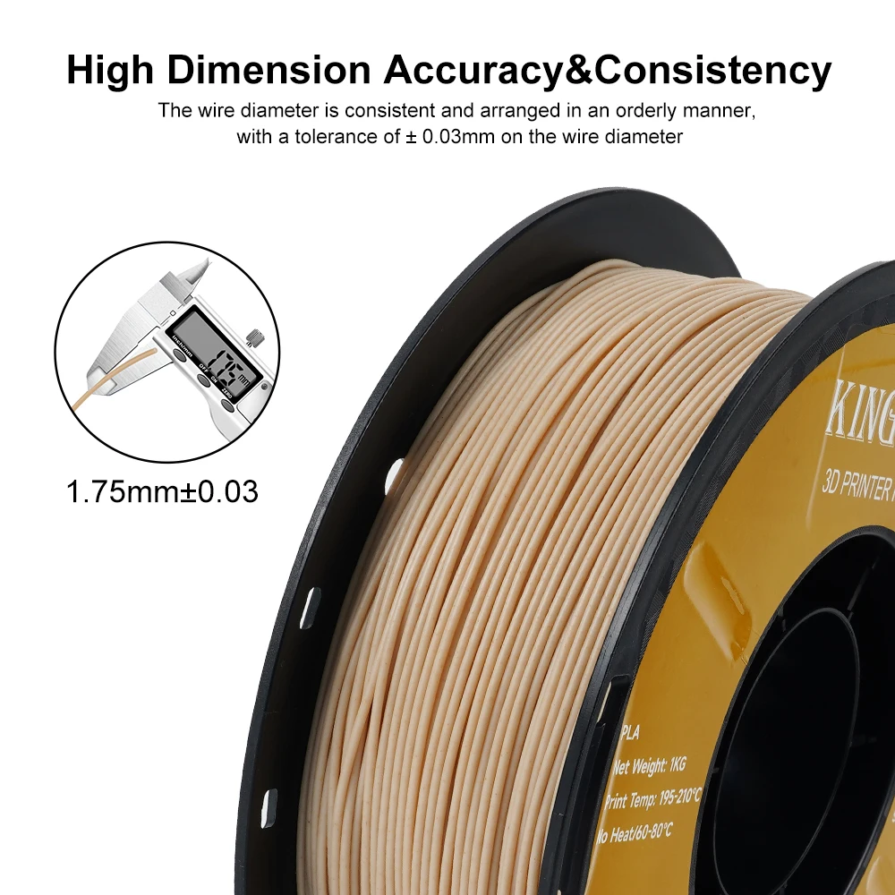 Imagem -03 - Spool Nenhuma Bolha Filamento de Madeira de Impressão 3d Pla Impressora 3d Embalagem a Vácuo 175 mm 1kg £ 22