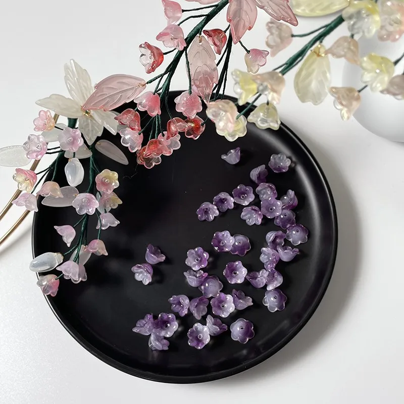 32 قطعة، مجد الصباح، شكل جرس الأوركيد، الخرز المتناثر، DIY، صناعة المجوهرات، الحاجز المطرز، إكسسوارات المجوهرات،