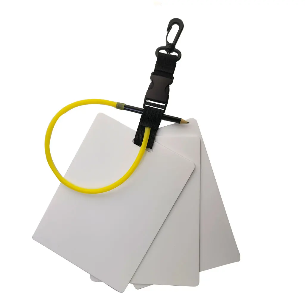 Scuba Tauchen 3 Panels Schreiben Schiefer Pad Board mit Bleistift 316 edelstahl schnalle Scuba Dive Getriebe Unterwasser Getriebe