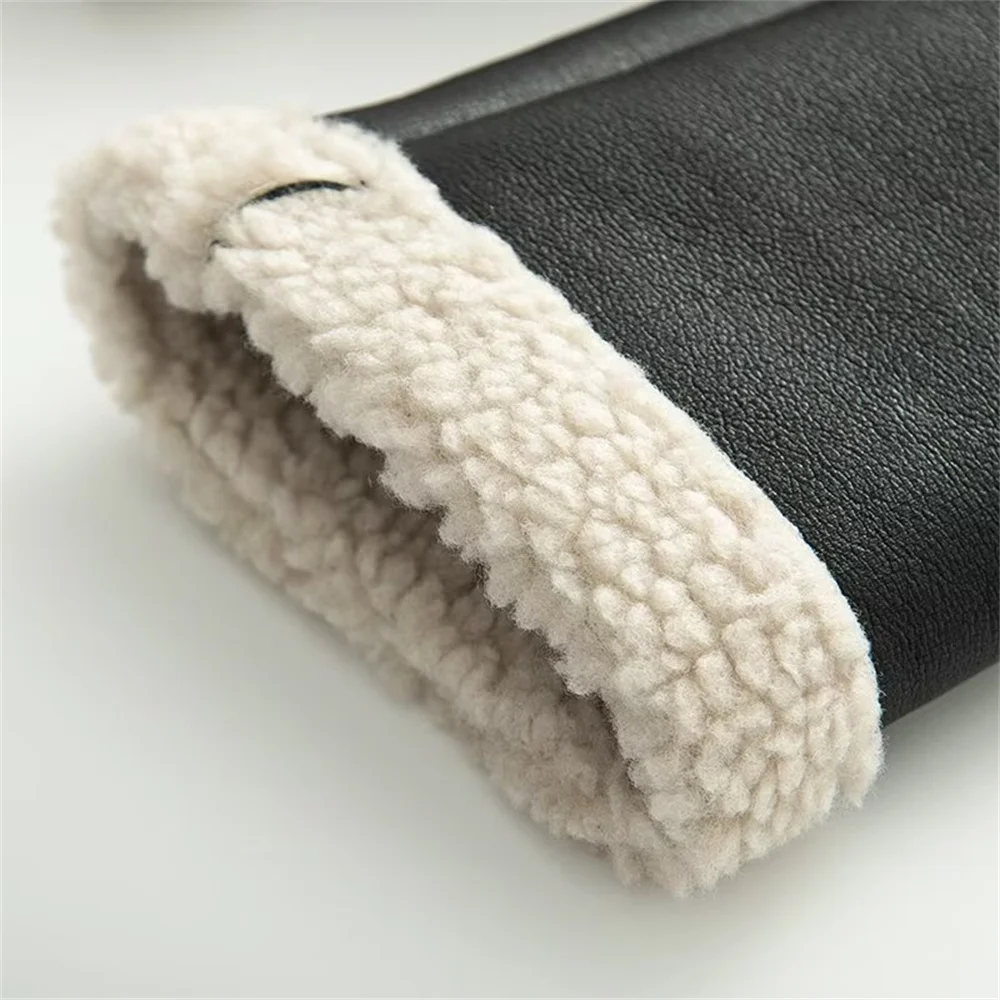 women's new European and American style French fashion cashmere leather fur collar composite jacket jacket