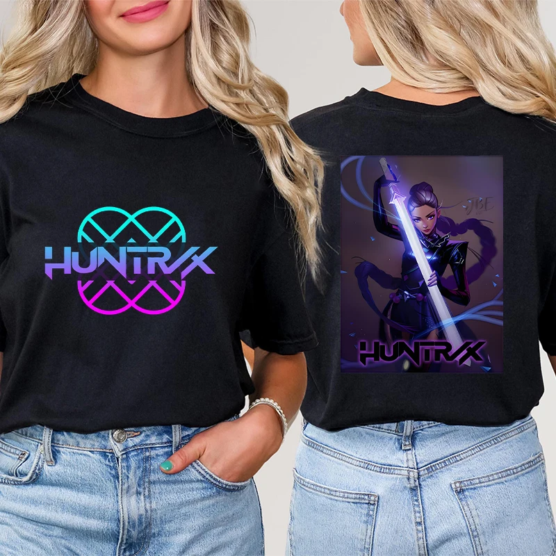 Magliette da donna Camicie Moda Kpop Demon Hunters HUNTRX T-shirt Abiti estetici femminili per le donne Coreano Anime Grafica Y2k Top