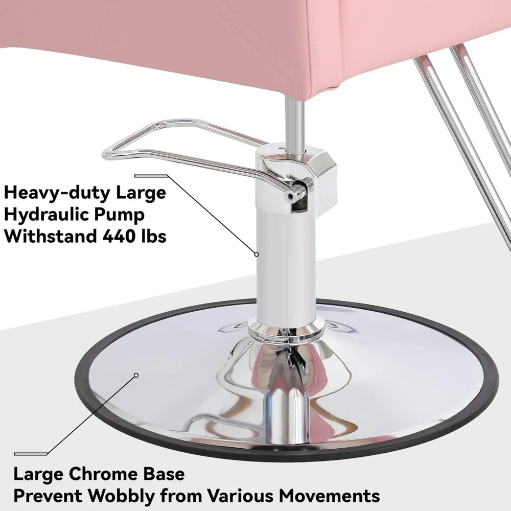 Barber Salon Chairs for Hair Stylist, Height Adjustable Hydraulic Salon Chair, 360 Degrees Rotation, Multi-Function Shampoo Chai