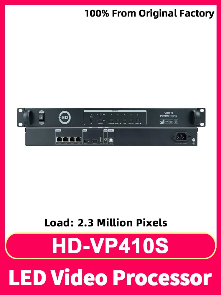 HD-VP410S Video Processor LED Display Controller Full Color RBG Module Supports USB Port Transmission HDMI Input