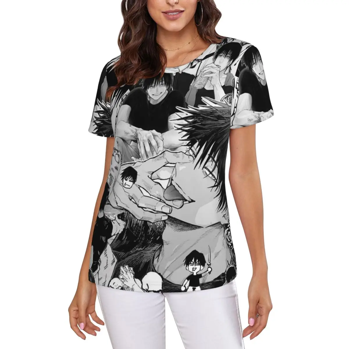 Tokyo Revengers Toji Fushiguro T-Shirt Women Short Sleeve T Shirts Round Neck Clothing Cotton Summer Tees Streetwear