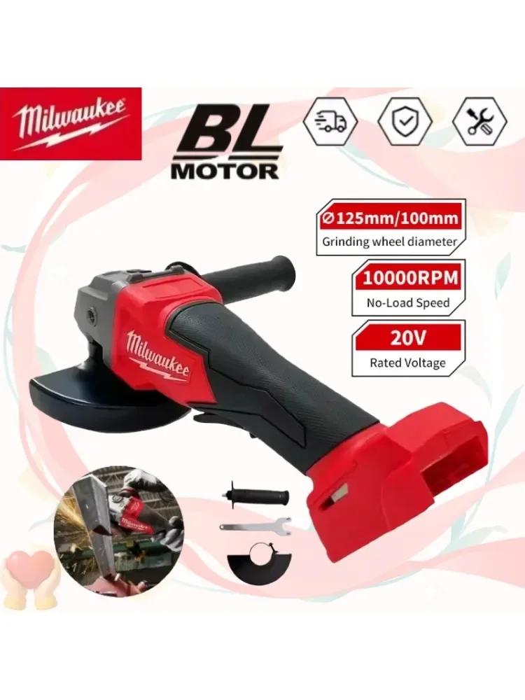 Szlifierka kątowa Milwaukee 125mm bezszczotkowa, do cięcia, polerowania i szlifowania, z regulacją prędkości, elektronarzędzia 18V — 2