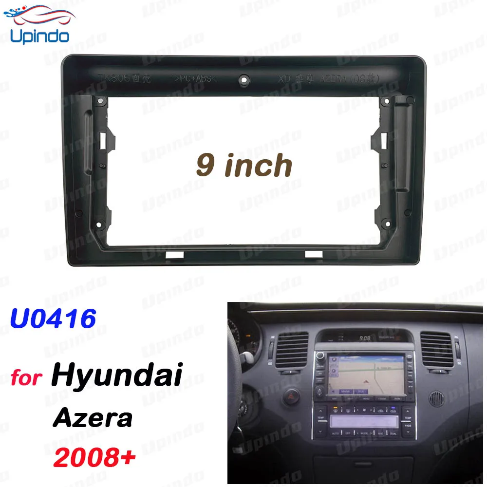 

Car Accessoires 2 Din 9 Inch Radio Fascia DVD GPS MP5 Panel Frame for Hyundai Azera 2008+ Dashboard Mount Kit