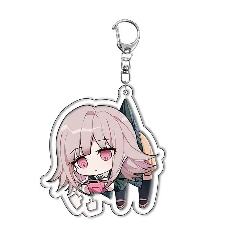 Danganronpa Keychain Kokichi Oma Nanami ChiaKi Cosplay Anime Figures Acrylic Key Chain Keyring Backpack Accessories