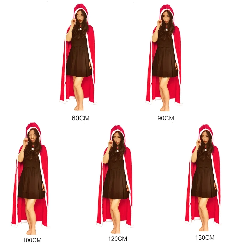 

Cape Cloak Adult Child Christmas Santa Robe Hooded Cloak Mrs Santa Hooded Cape Christmas Robe Dropshipping