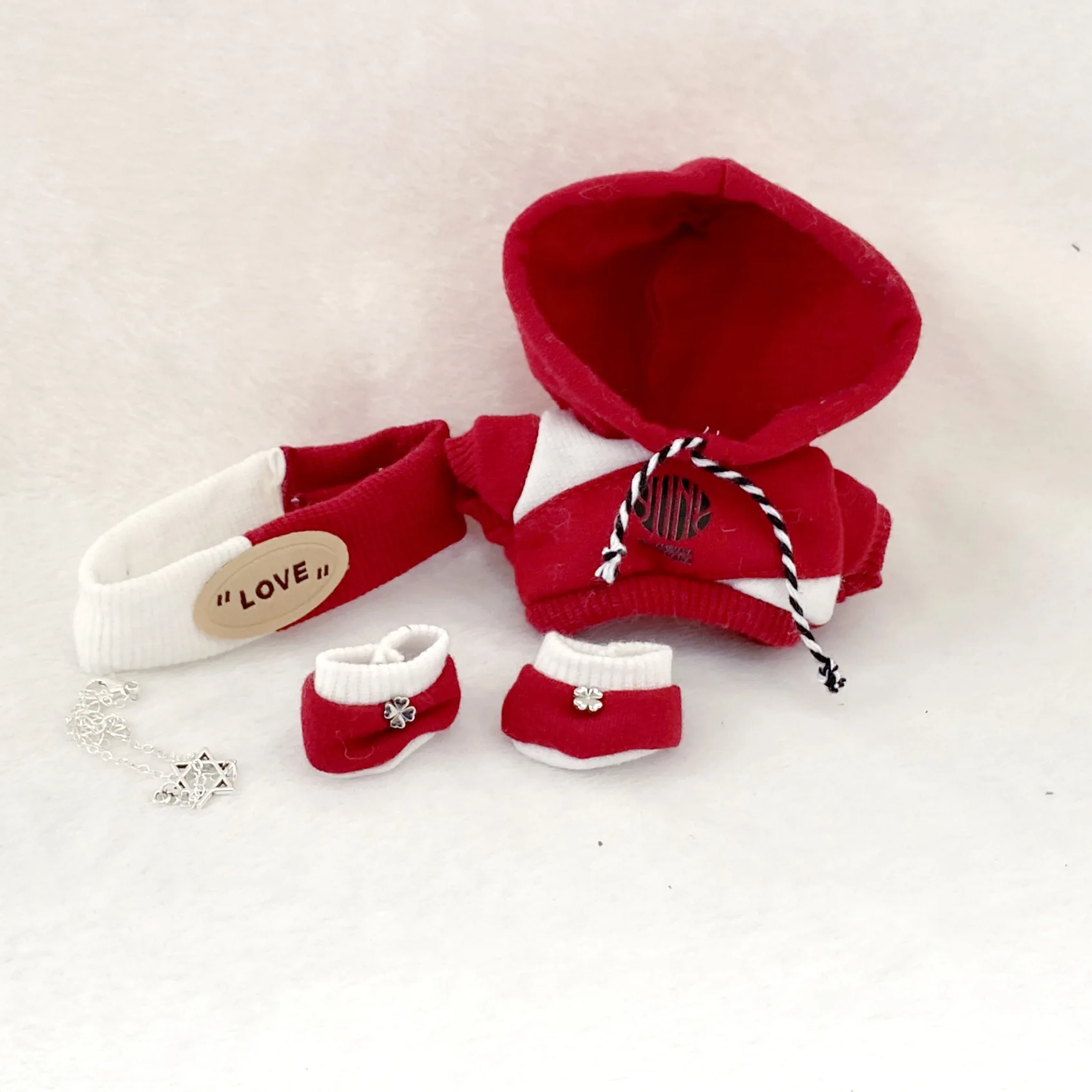 College Culturele Reizen Stijl Outfit Kleding Set voor 17 cm Labubu 3.0 Pluche Idool Poppen Accessoires Kid Cadeau Voor Kinderdag