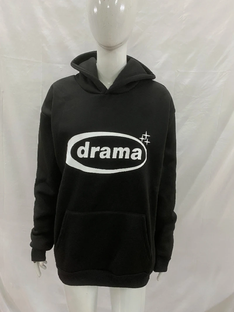 

Женская осень-зима 2026, винтажная толстовка с буквенным принтом Y2K, свободный пуловер, теплое уличное пальто с длинными рукавами для поездок на работу