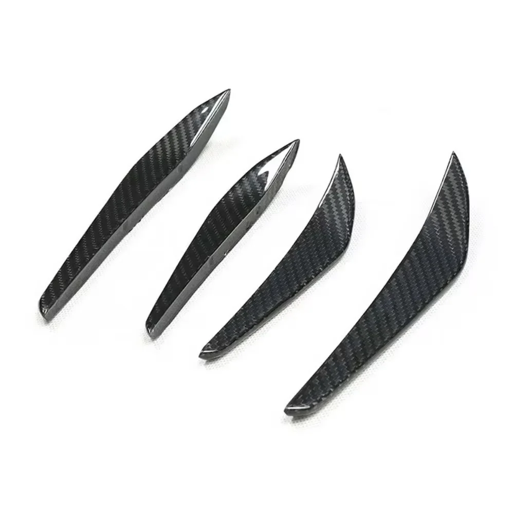 4Pcs Real Dry Carbon Fiber Front Bumper Side Canards Splitter Spoiler for B-MW G80 M3 G82 G83 M4 2021UP