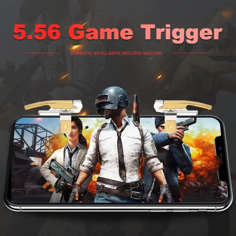 

5.56 Mobile Phone Game Trigger 4 Finger Gaming Controller Sensitive Aim Shoot L1 R1 Aim Keys Button Gamepad Joystick For PUBG