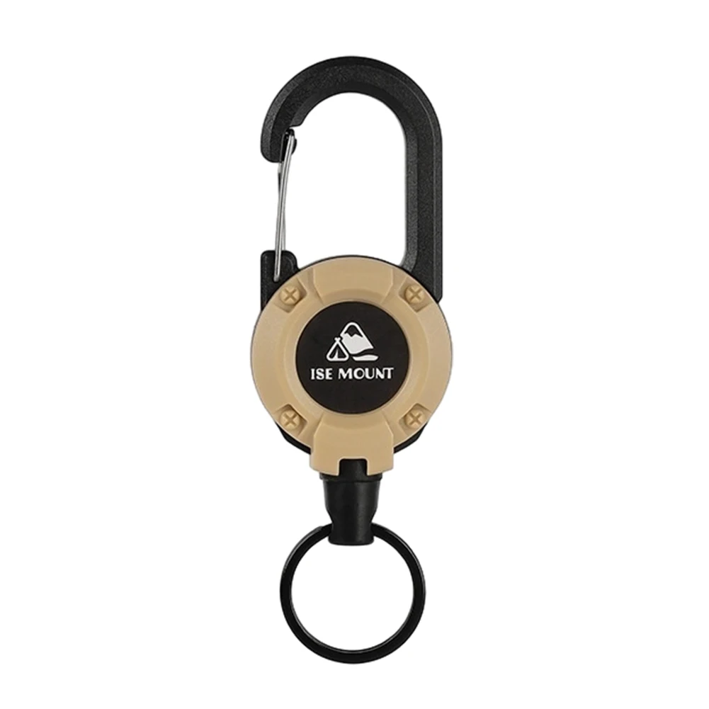 Heavy Duty Retractable Tether Pull Badges ID Holder 23.6in Cord Carabiner Keychain Buckle Key Holder Hold Multiple Tools Outdoor