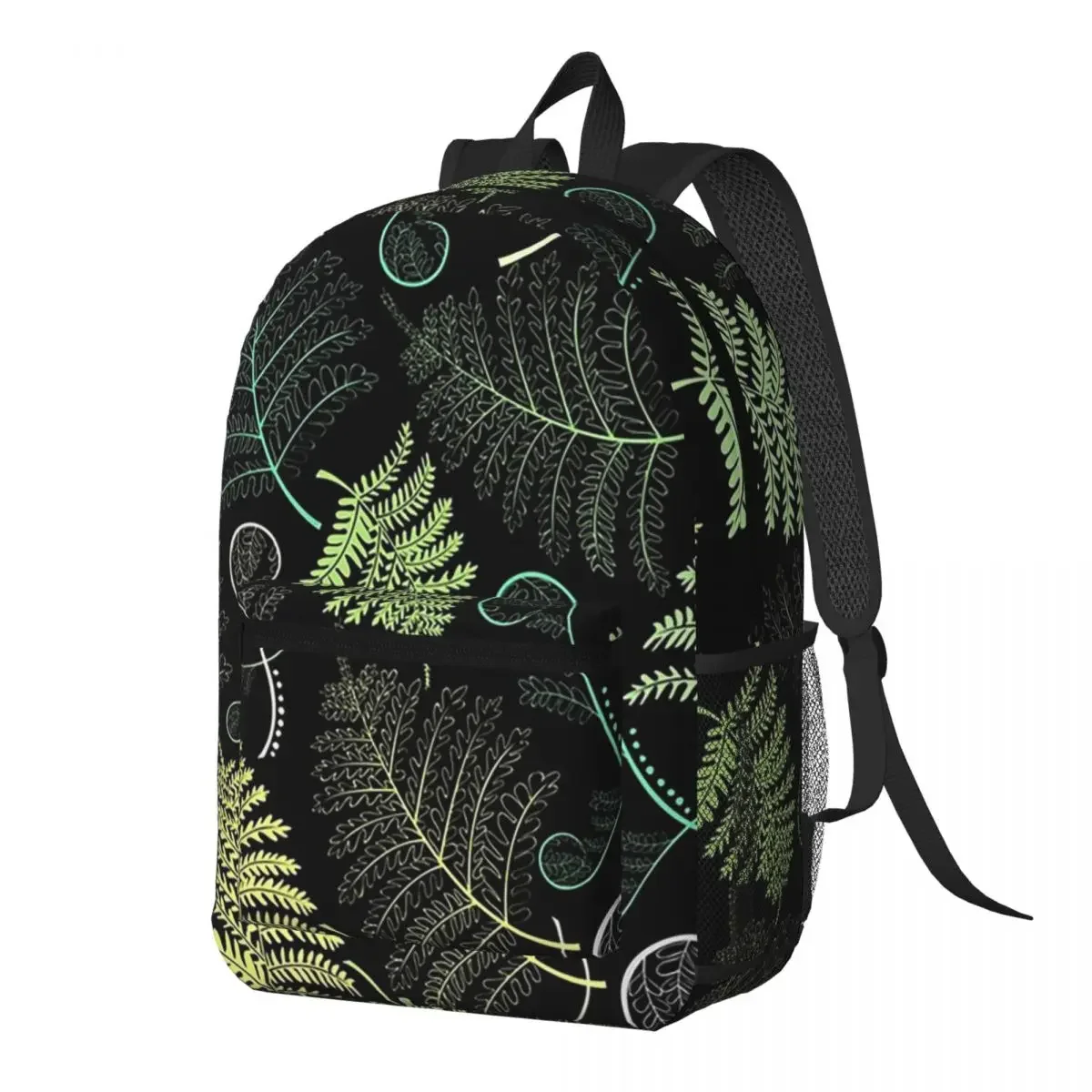 Colorful Fern Plant Grass Backpack Daypack Large Capacity Boys Girls BookBag School Bag Shoulder Bags for Men Women