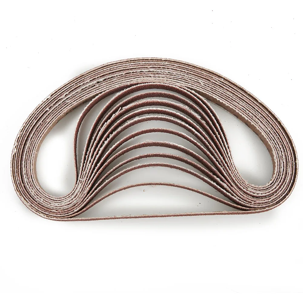50pcs/Set 330 X 10mm Air Finger Sander Sadning Belt 60/80/100/120 Grit Abrasive Belt Sanding Band For Wood Soft Metal Polishing