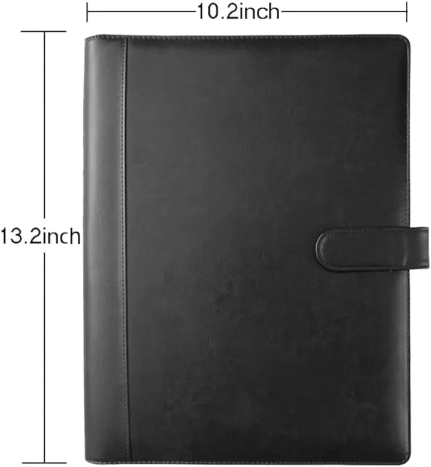 A4PU leather multi-purpose binder zipper combination office notebook multi-purpose folder circular binder office folder A4 box