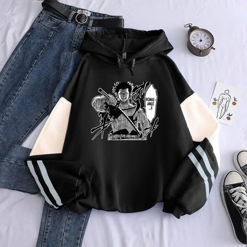 Anime Black Clover Yami Sukehiro Hoodie For Men Women Manga Printed Streetwear Long Sleeve Fleece Casual Loose Hooded Sweatshirt