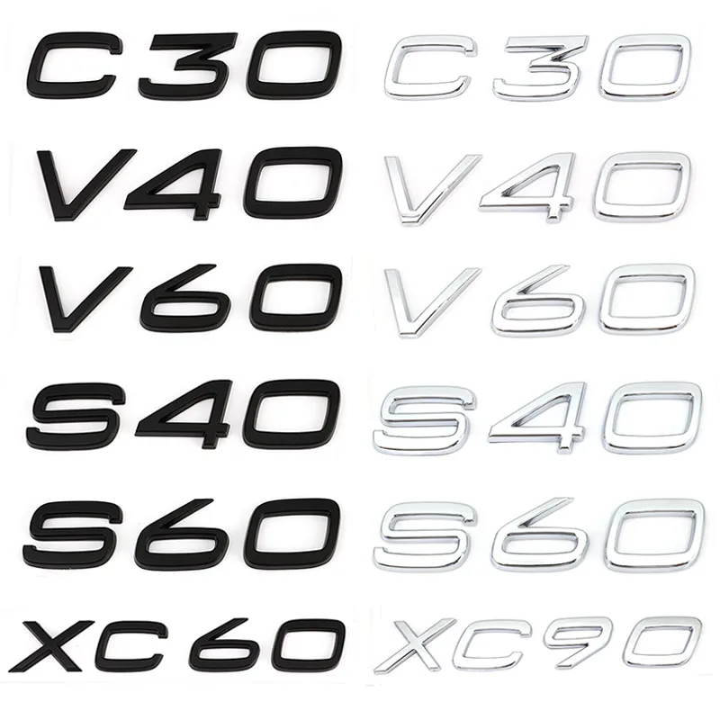 

3D Logo Emblem Badge Decal Car Sticker For Volvo C30 V40 V60 S40 S60 XC60 XC90 XC40 S80 S90 S80L S60L AWD T3 T5 T6 T8 Car Stying