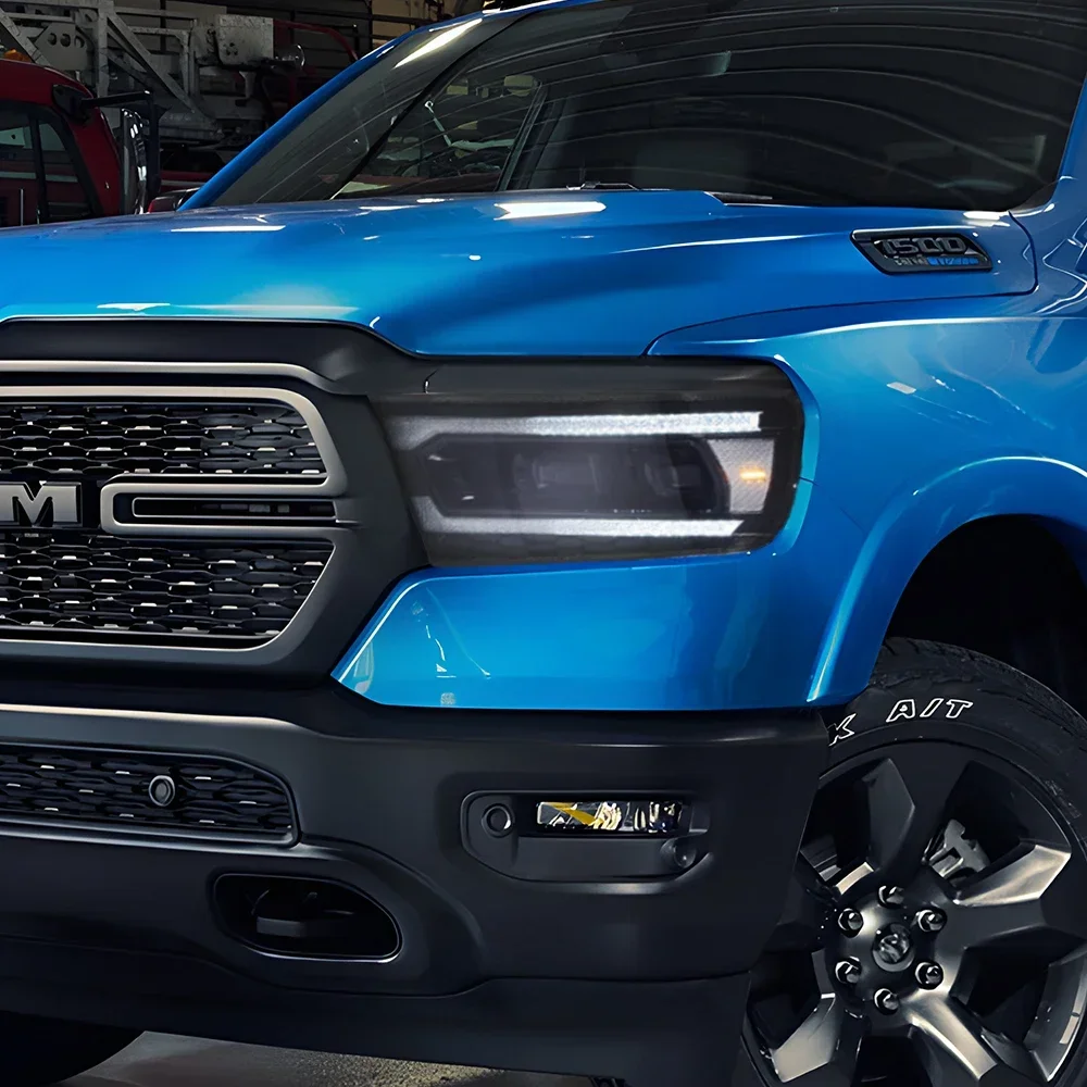 

Автомобильные фары для Dodge 2019-2023 RAM 1500 2500, светодиодные передние фары автомобиля в сборе, обновленный проектор, стильные аксессуары с двойными линзами