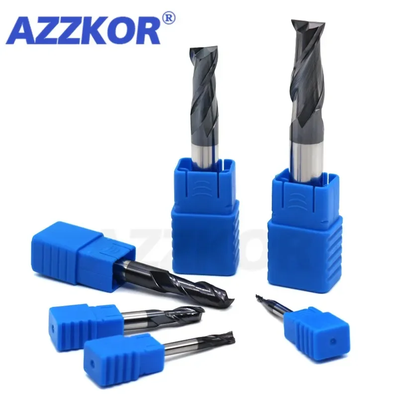 Milling Cutter Alloy Coating Tungsten Steel Tool Cnc Maching 2 Blade  Endmills Top Milling Cutter Kit Milling Machine Tools