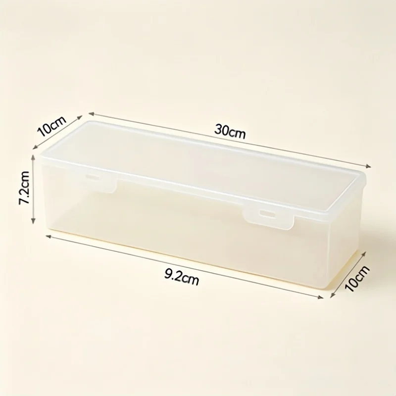 Dustproof Clear Divided Storage Box with Removable Dividers, Large Desktop Organizer for DIY Crafts & Small Accessories