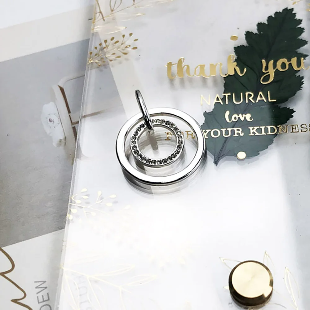 Pendant Circles Pave Brand New Fashion Glam Jewelry Europe 925 Sterling Silver Accessories Soul Gift For Women
