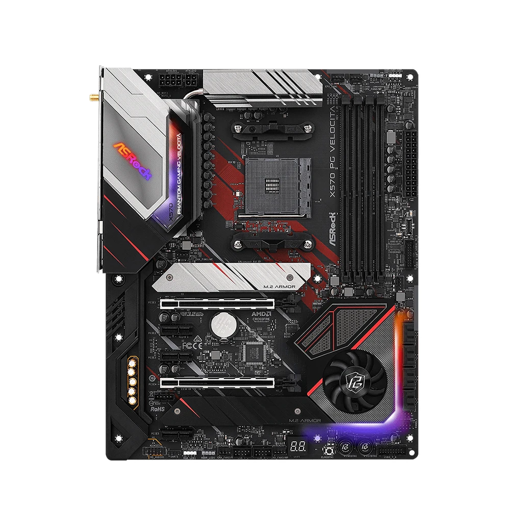 Материнская плата ASRock X570 PG VELOCITA с поддержкой 3600X 5600G 5600X 5700X 5800X3D 5950X Процессор DDR4 4400 МГц M.2 NVME HDMI AM4 Материнская плата