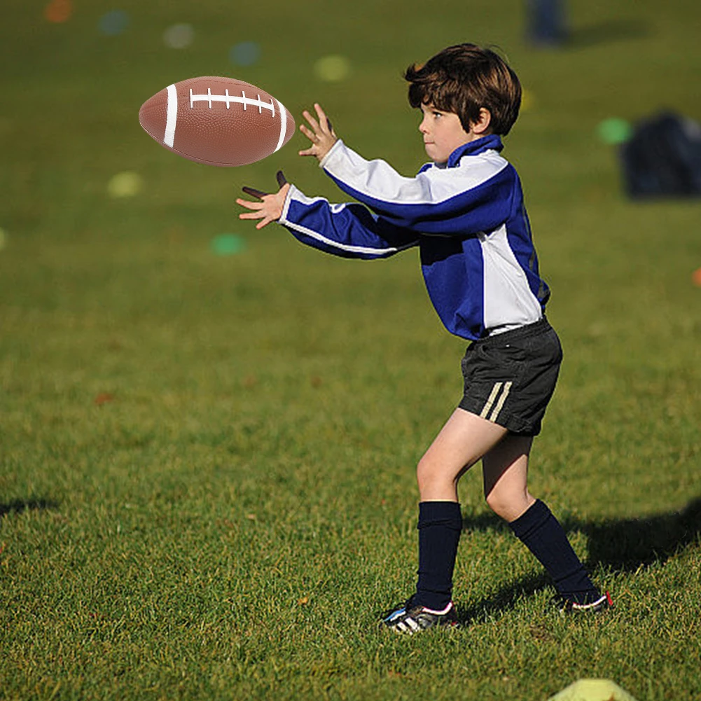 

Teenagers Rugby Ball American Football Anti Slip Child Footballs with Inflator Children Game Ball for Kids Students