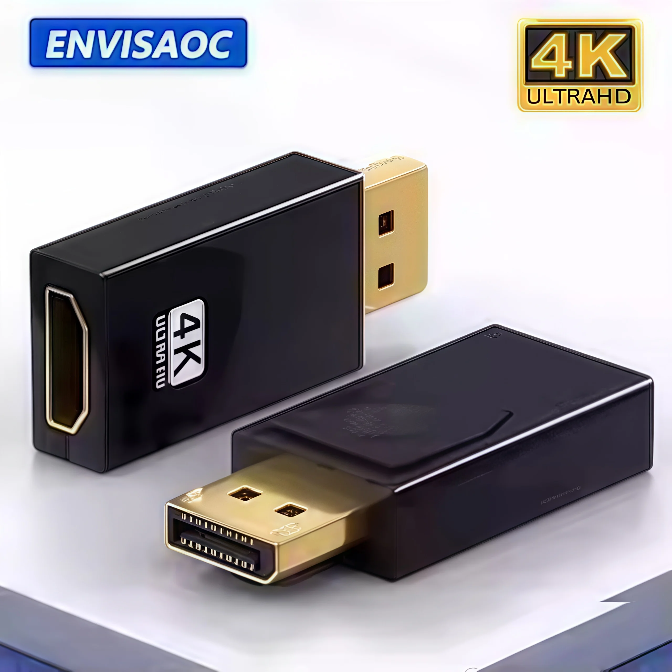 DisplayPort to HDMI Adapter 4K, DP to HDMI-Compatible Converter for PC & Laptop – Supports Ultra HD Video/Audio