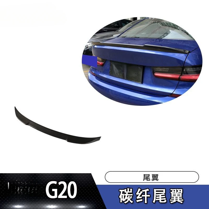 For BMW 3 Series G20 2019‑Up Carbon Fiber Rear Spoiler Trunk Lip Wing Exterior Replacement Accessories