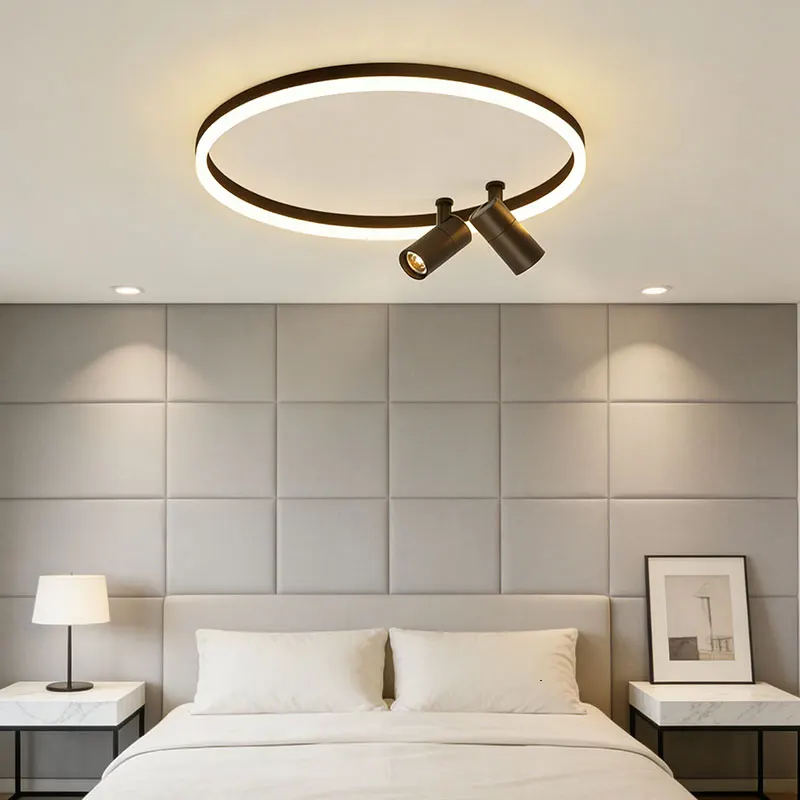 

Minimalist Round LED Ceiling Lamp with Spotlight Flush Mount Ceiling Light for Bedroom Living Room Aisle Decor Lighting Fixture