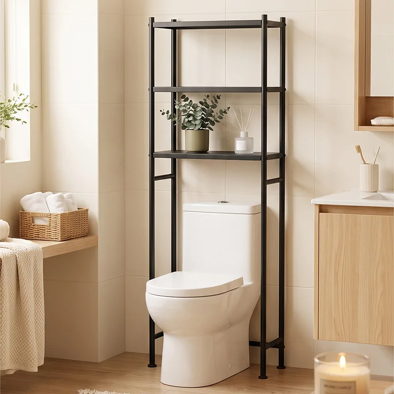 Multi-layer bathroom floor rack Multifunctional toilet rack Toilet storage rack Multi-layer metal