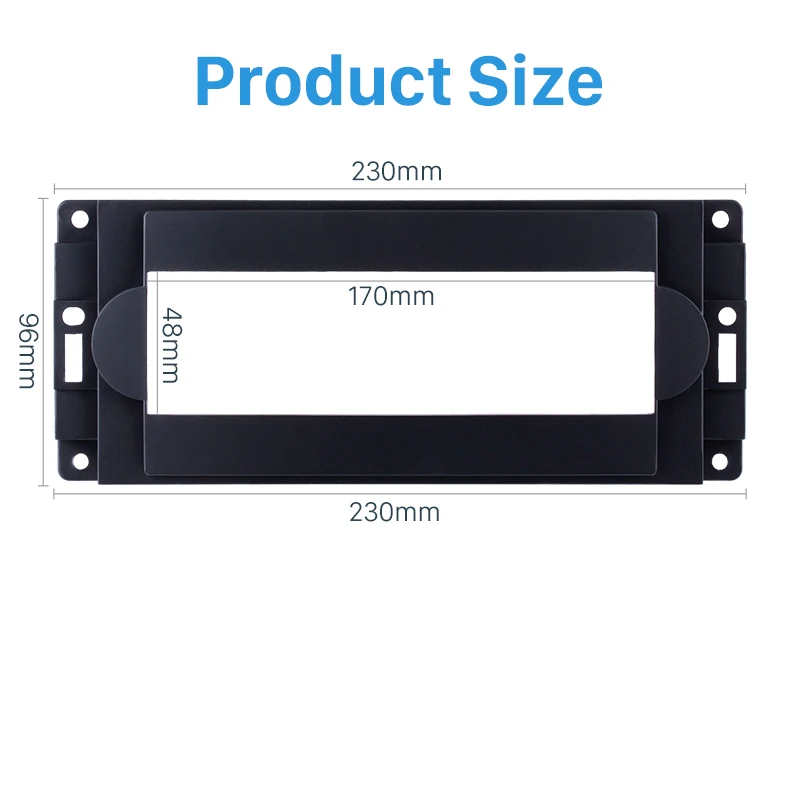 Install Dash Bezel Trim Kit 170*48mm One Din Car Stereo Frame for 2004+ CHRYSLER 300C Fascia Panel surround DVD panel