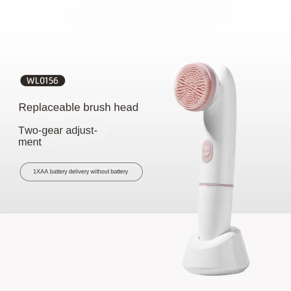 Waterproof Electric Facial Cleanser Two-in-one Silicone Vibrating Cleansing Brush Skin Care Two Modes Facial Face Scrubber Brush