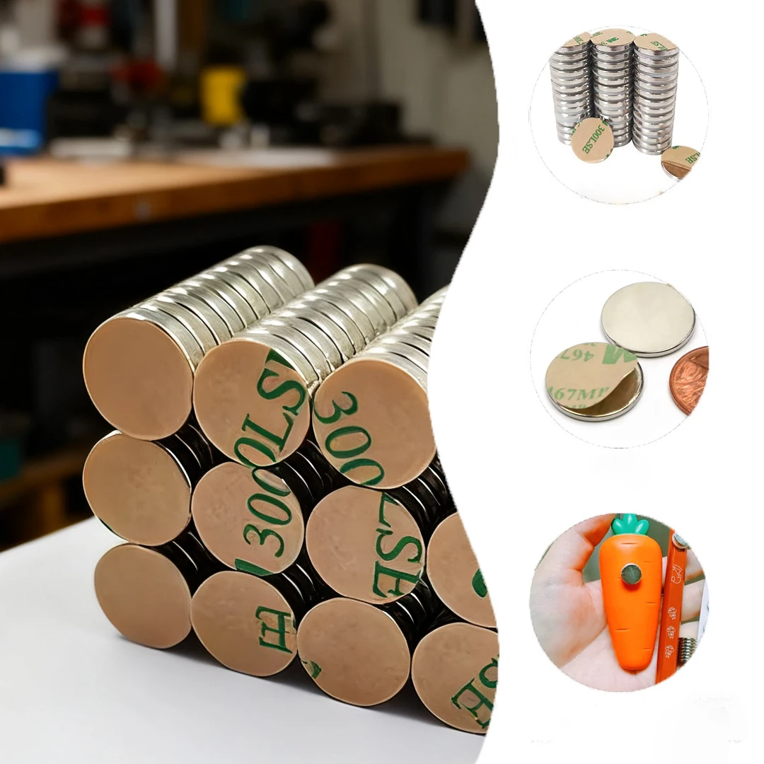 Magnet Kulkas N52 10x2 10x3 8x3 10x5 dengan Perekat Dua Sisi Sistem Panas Papan Tulis DIY Kustomisasi DIY Kulkas Sains