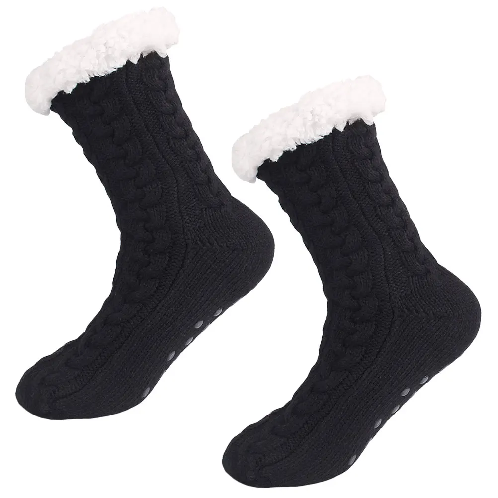 

Velvet Christmas Christmas Stocking For Women Girls Child Floor Bed Socks Winter Bed Socks Thermal Floor Women Holiday Gifts