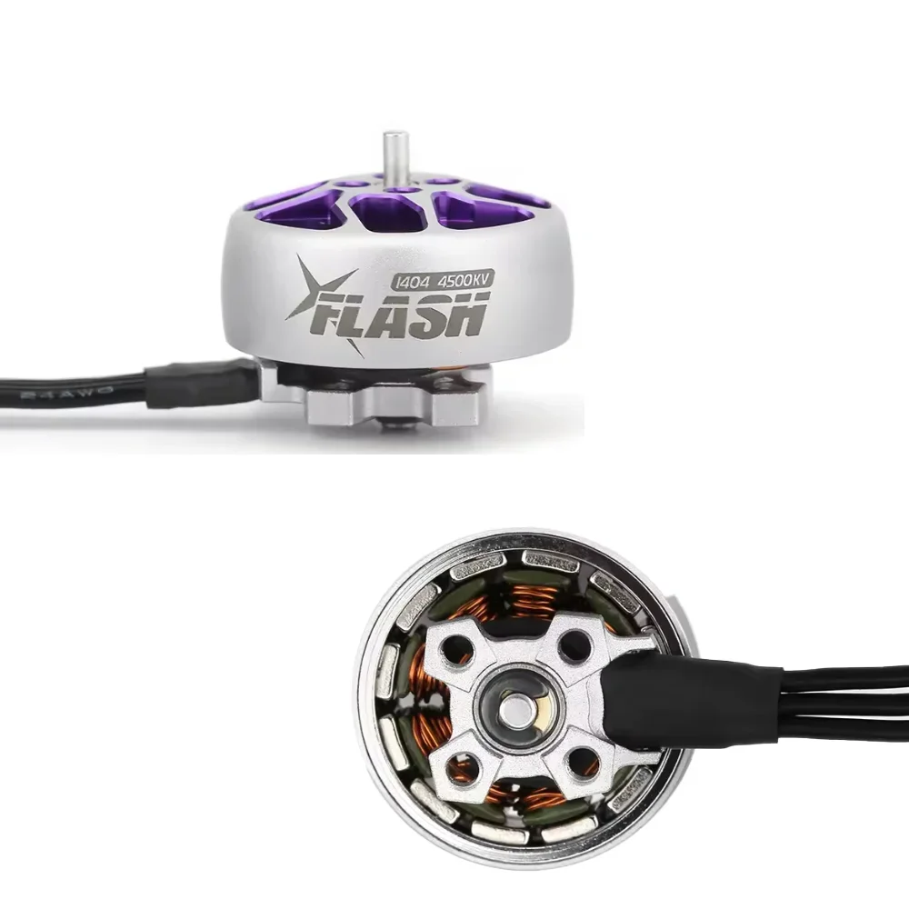 4 Uds FlyFishRC Flash 1404 4500KV Motor sin escobillas 2 ~ 4S eje de 2mm para RC Dron de carreras con visión en primera persona Quadcopter