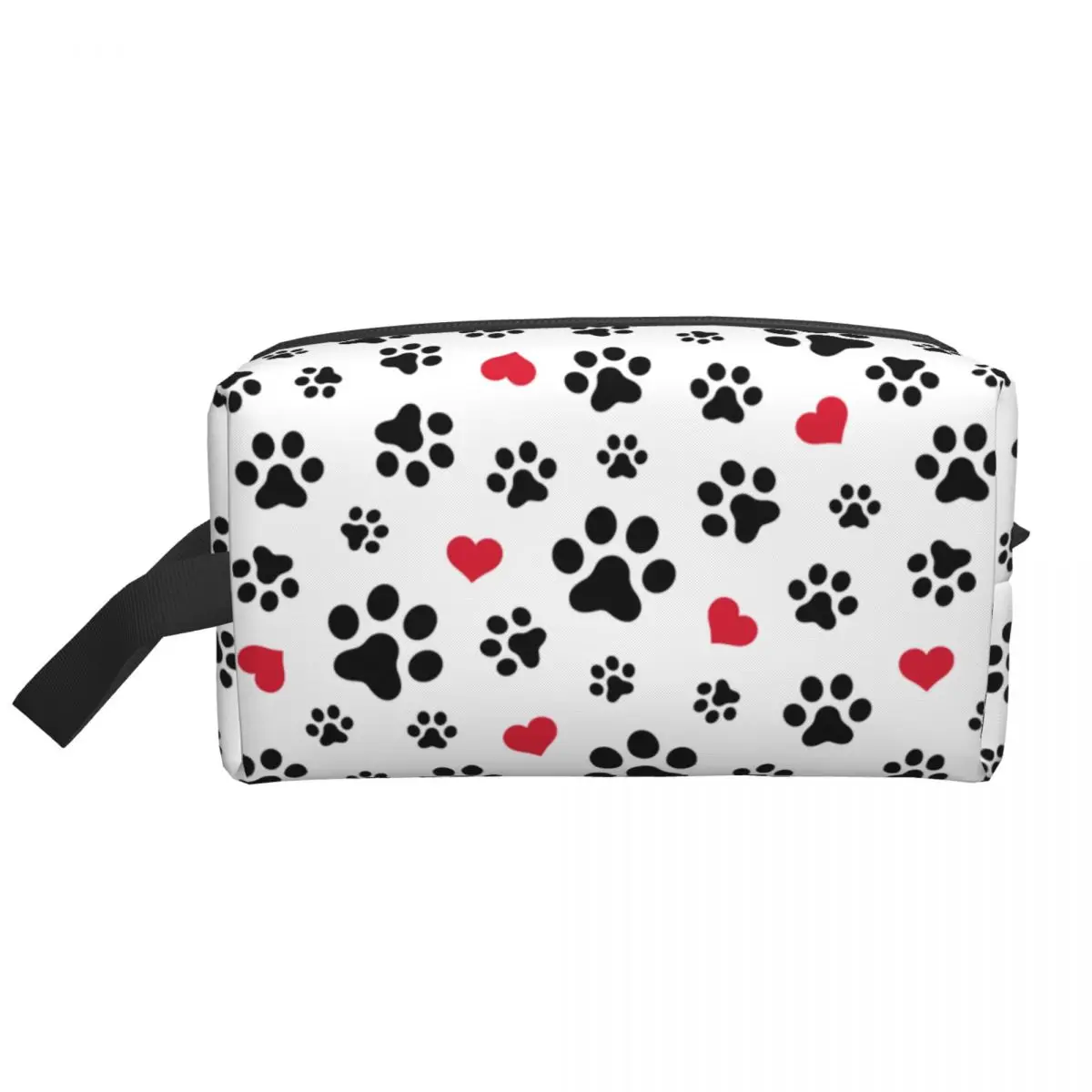 Custom Dog Paw Cat Heart Footprints Travel Cosmetic Bag Women Toiletry Makeup Organizer Lady Beauty Storage Dopp Kit