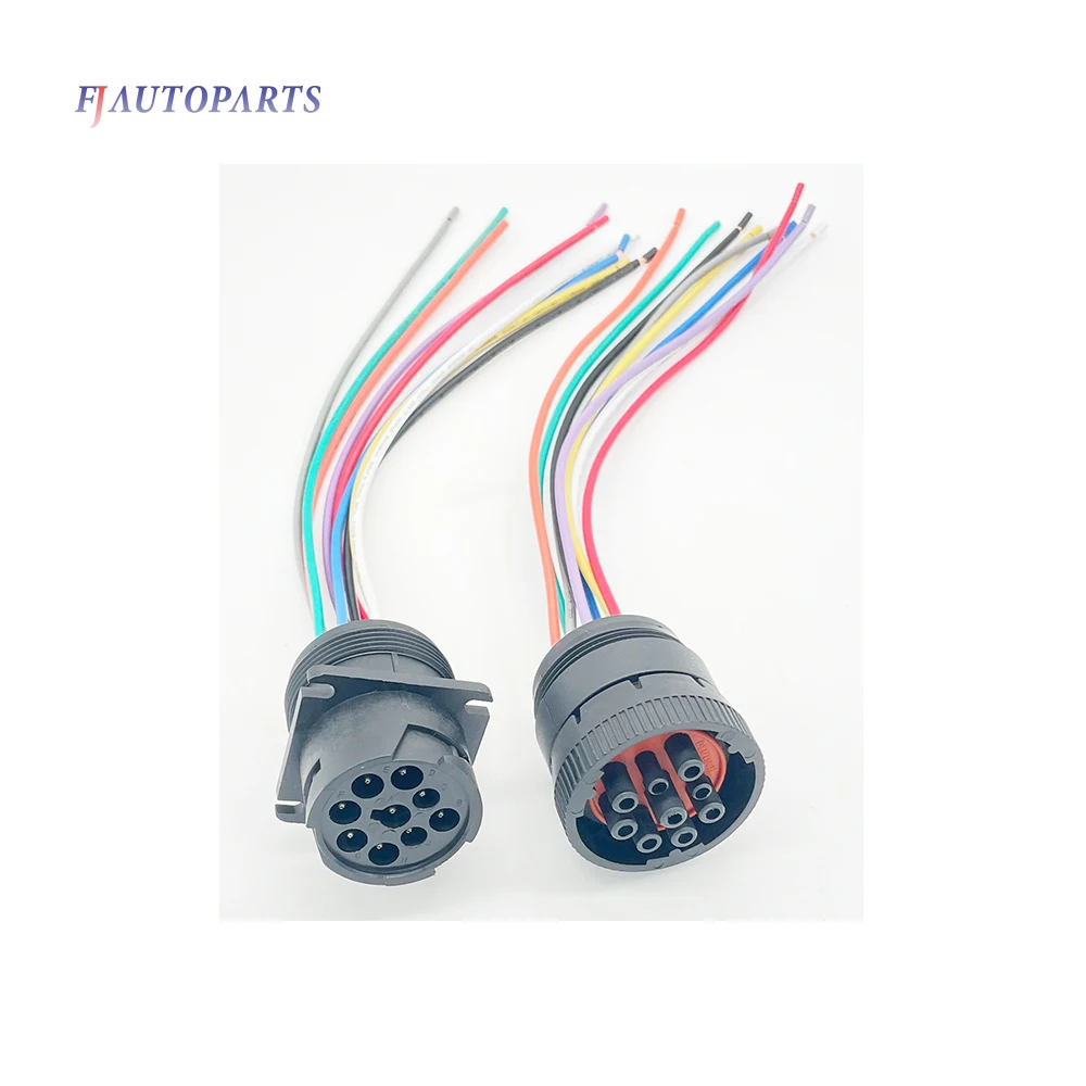 Deutsch HD16-9-1939P HD16-9-1939S Diagnostic Wiring Harness Circular 9 Pin Auto Connector Plug for Track J1939