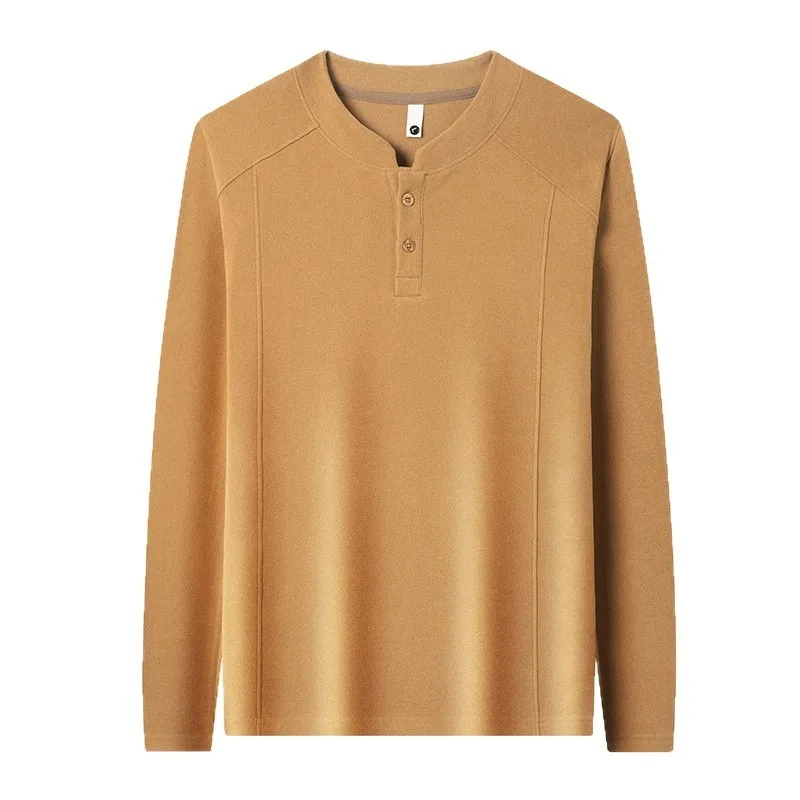 Men's New Velvet T-Shirts Double-sided Thermal Fleece Pullovers Sweatshirts Warm Winter Premium Man's