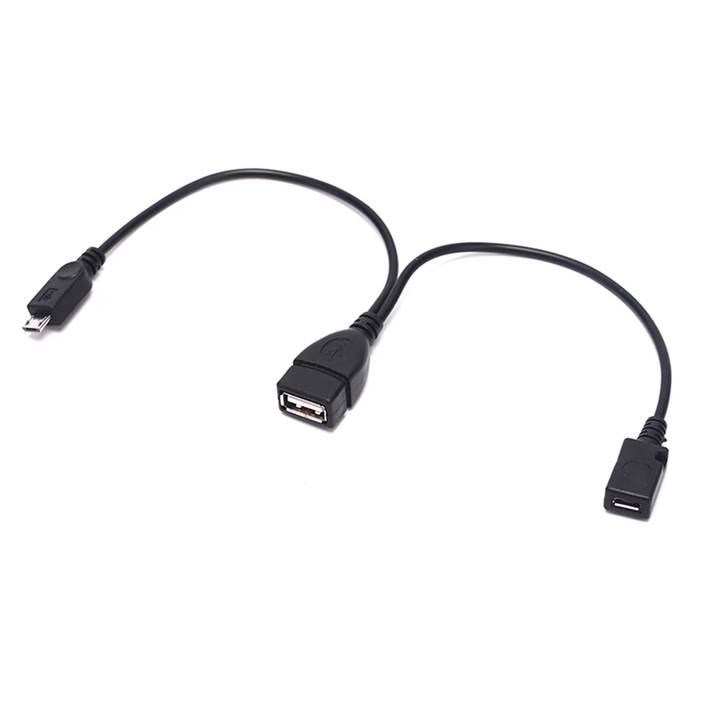 2 In 1 Micro Usb Otg Data  Cable Host Power Y Splitter Can Be Externally Powered For Mobile Phone Tablet Compatible For Android