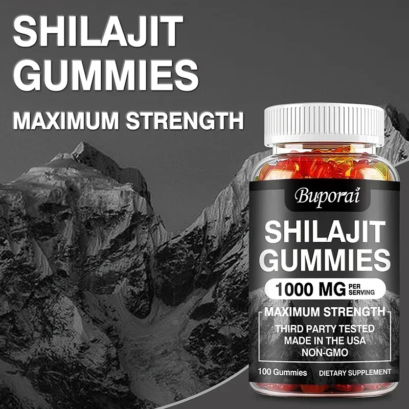 Gomas Shilajit - Apoia a saúde imunol, aumenta a energia, melhora a função cognitiva, reduz a fadiga e aumenta o metabolismo