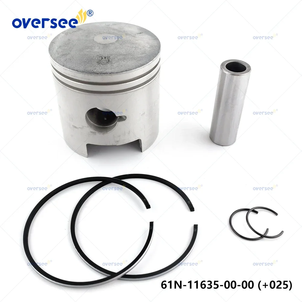 

Oversee 61N-11635-00 61N-11604-00 +025 Piston Set For Yamaha Parsun 25HP 30HP Outboard Engine Motor Aftermarket Parts 72.25mm