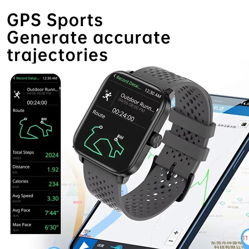 

2025 New Original Women Outdoor GPS Sports Comprehensive Health Smart Watch Bluetooth Call 1.83 AMOLED 3ATM Waterproof Men Watch