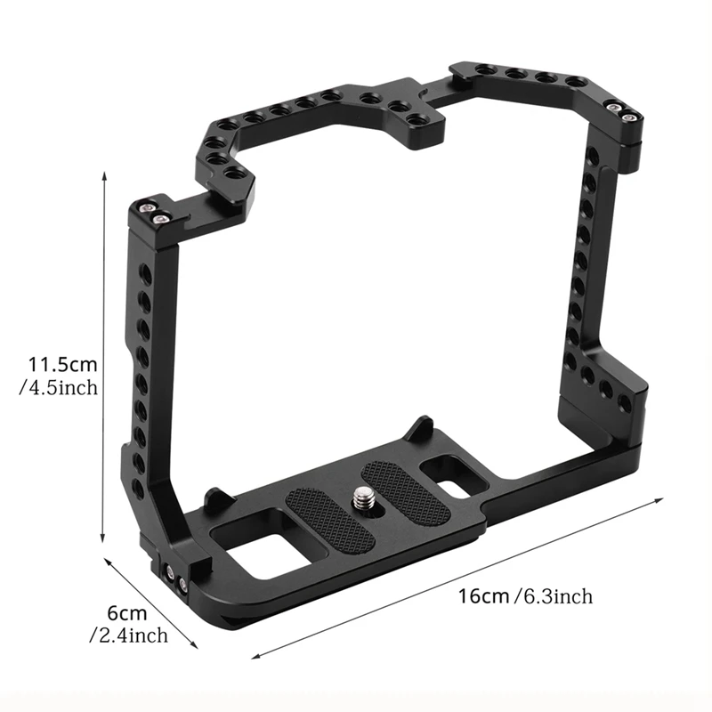 標準カメラ保護フレーム,Canon eos 90d,80d,70d用の完全なケージ,デュアルコールドシューマウント,1 ", 4" ネジ穴,耐久性